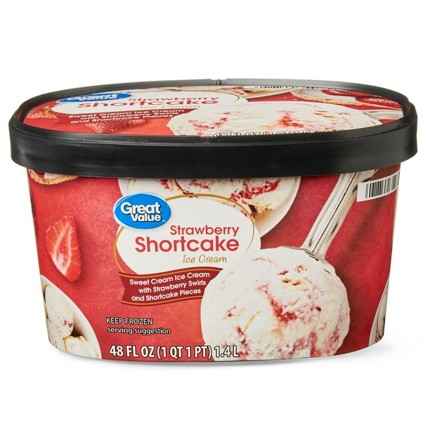 Great Value Strawberry Shortcake Ice Cream, 48 fl oz Great Value Strawberry Shortcake Ice Cream, 48 fl oz