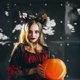 thumbnail image 4 of Diadema de calabaza para Halloween, lazo para la cabeza, accesorio para fiesta, accesorios de fotografía, decoración para la cabeza de Halloween, 4 of 6