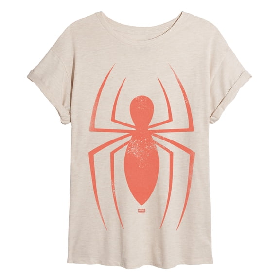 Marvel - Spider-Man Faded Logo Oversized Graphic T-Shirt