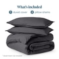 thumbnail image 3 of Bare Home Luxury Duvet Cover and Sham Set - Premium 1800 Collection - Ultra-Soft - King, Forged Iron Gray, 3-Pieces, 3 of 10