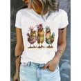 thumbnail image 1 of Camisetas de manga corta con estampado de pollo, cuello redondo, informales, para verano y primavera, para mujer, para adultos, hombres, mujeres, adolescentes, jóvenes, deportivas, informales., 1 of 5