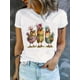thumbnail image 1 of Cute Chicken Print Short Sleeve T-shirts, Crew Neck Casual Top For Summer & Spring, Women's Clothing Tee For Adult, Men, Women, Teen, Teenager, Adolescent, Youth, 1 of 5