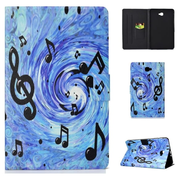 Galaxy Tab A 10.1 inch Case, Allytech PU Leather Folio Multi Angles Stand Smart Cover with Auto Wake Sleep for Samsung Galaxy Tab A 10.1 Inch Tablet SM-T580 T585 T587, Music