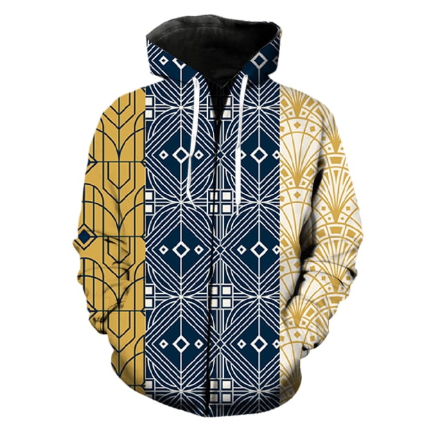 Sudadera con capucha y cremallera con estampado abstracto para hombre, chaquetas de primavera con capucha, tops geniales, sudaderas casuales de manga larga con estampado 3D de Harajuku