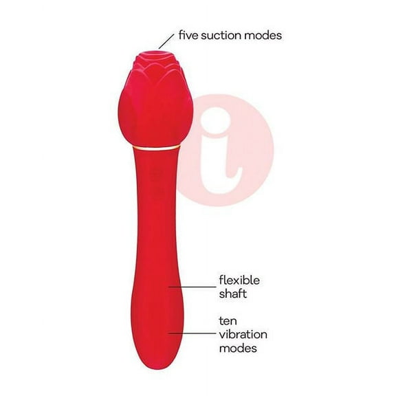Wild Rose Suction Vibrator, Red