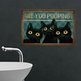 thumbnail image 6 of 1pc Toilet Black Cat Metal Tin Signs Are You Pooping Retro Metal Poster Bathroom Funny Vintage Wall Art Decor Funny Cat Bathroom Tin Signs for Toilet Home Wall Decor Plaque Sign, 6 of 7