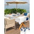 thumbnail image 5 of Outdoor Tablecloth with Umbrella Hole for Patio/Picnic/Party/Camping, Navy Blue Spring Floral Waterproof Table Cloth Rectangle Table Cover Washable, Farmhouse Butterfly (52"x 70"), 5 of 8