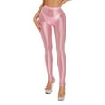 thumbnail image 5 of YONGHS Women's Oil Shiny Shaping Pantyhose Stockings Sheer Dance Tights Stretch Gym Yoga Pants Pink XL, 5 of 6