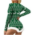 thumbnail image 1 of Mono Sexy de pijama de Navidad para mujer, mono con estampado de Navidad, ropa de dormir de manga larga, mono, pelele, ropa de dormir, 1 of 4