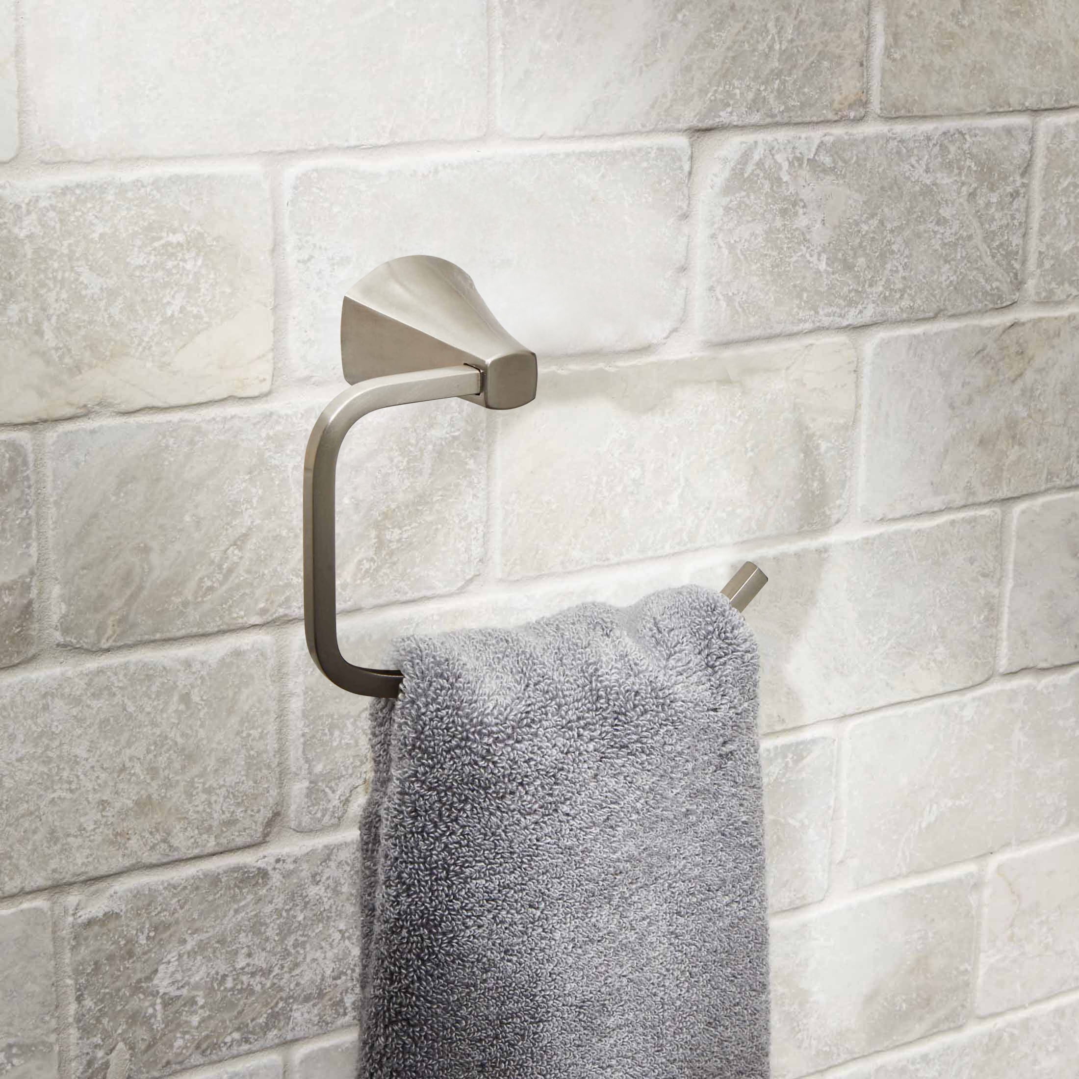 Better Homes & Gardens Simple Flare Style Wall Mount Toilet Paper Holder in Satin Nickel Finish