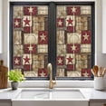 thumbnail image 2 of Texas Star Farm Window Privacy Film, Country Wood Grain Vintage Western Static Cling UV Sun Blocking Heat Control Window Tint Day and Night, Non-Adhesive One Way Windows Privacy Cover 17.7''x39.3'', 2 of 7