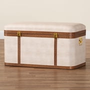Baxton Studio Brenner Transitional Storage Trunk, Brown