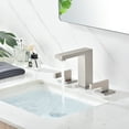 thumbnail image 5 of sumerain 8 Inch Widespread Brushed Nickel Bathroom Faucet 2 Handles Lavatory Faucet with Quick Install Hose, 5 of 9