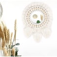 thumbnail image 1 of Espejos de pared, espejo colgante redondo con flecos de macramé hechos a mano, espejo antiguo boho, decoración de pared, espejo nórdico, espejo redondo de ratán de algodón, acceso al hogar, 1 of 5