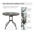 thumbnail image 7 of Outdoor Dining Set with Umbrella - Patio Table and 4 Chairs - Weather Resistant - Garden Furniture for Backyard, Lawn, Deck - Steel Frame, 7 of 7