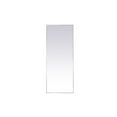 thumbnail image 1 of Elegant Decor MR42460WH 24 x 60 in. Metal Frame Rectangle Mirror, White, 1 of 1