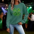 thumbnail image 2 of St. Patrick's Day Hoodless Sweatshirt with Long Sleeves Loose-Fit Casual Sports Pullover Comfortable Oversized Top for Everyday Wear L,Green,M, 2 of 2