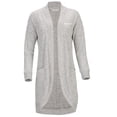 thumbnail image 2 of Women's Gray Kansas State Wildcats Oversized Cuddle Tri-Blend Cardigan, 2 of 3