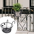 thumbnail image 4 of Miangastore 1Pc Fence Hanging Wrought Iron Shelf Garden Flowerpot Basket Storage Container, 4 of 8