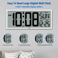 thumbnail image 2 of Reloj de pared digital WalLarge de 14.5 pulgadas con temperatura y fecha, 2 of 6