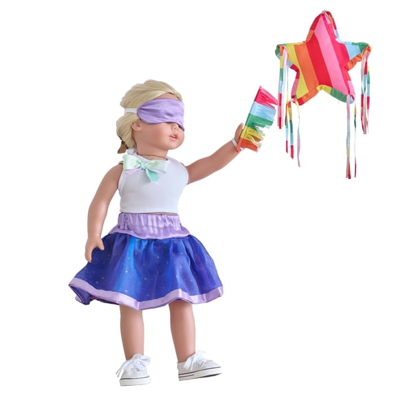 Sophia's Pinata Birthday Party Outfit Set with Accessories for 18'' Dolls