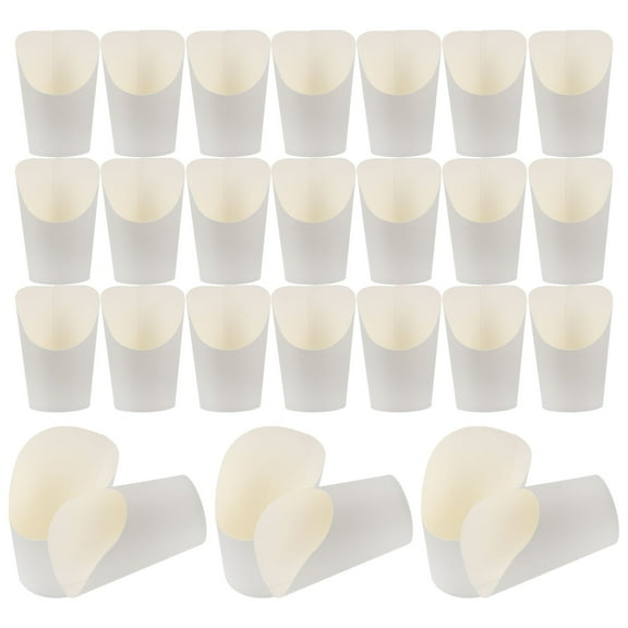 PBPBOX 50Pcs Disposable Charcuterie Cups White Paper Snack Holders for Parties and Celebrations