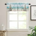 thumbnail image 7 of Summer Beach Kitchen Curtains and Valances Set, Oil Painting Christmas Tree Rod Pocket Window Valance 18 Inch Window Curtain Panels for Living Room Bedroom Laundry, 27.5x36in, 3 Pieces, 7 of 7