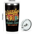 thumbnail image 6 of 35th Birthday Gifts for Him Men, 35th Birthday Decorations Tumbler, 20 oz Stainless Steel Vacuum Insulated Coffee Mug, Gifts for 35 Year Old Man Him, 1989 35th Birthday Travel Cup Black Drinking Cup, 6 of 6
