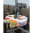 thumbnail image 2 of Fsddascl Spring Floral Outdoor Tablecloth - 60 Inch Round Dining Table Cover, Pastoral Summer Botanical Flowers Birds Waterproof Outdoor Table Cloth with Umbrella Hole & Zipper for Picnic/Patio, 2 of 7