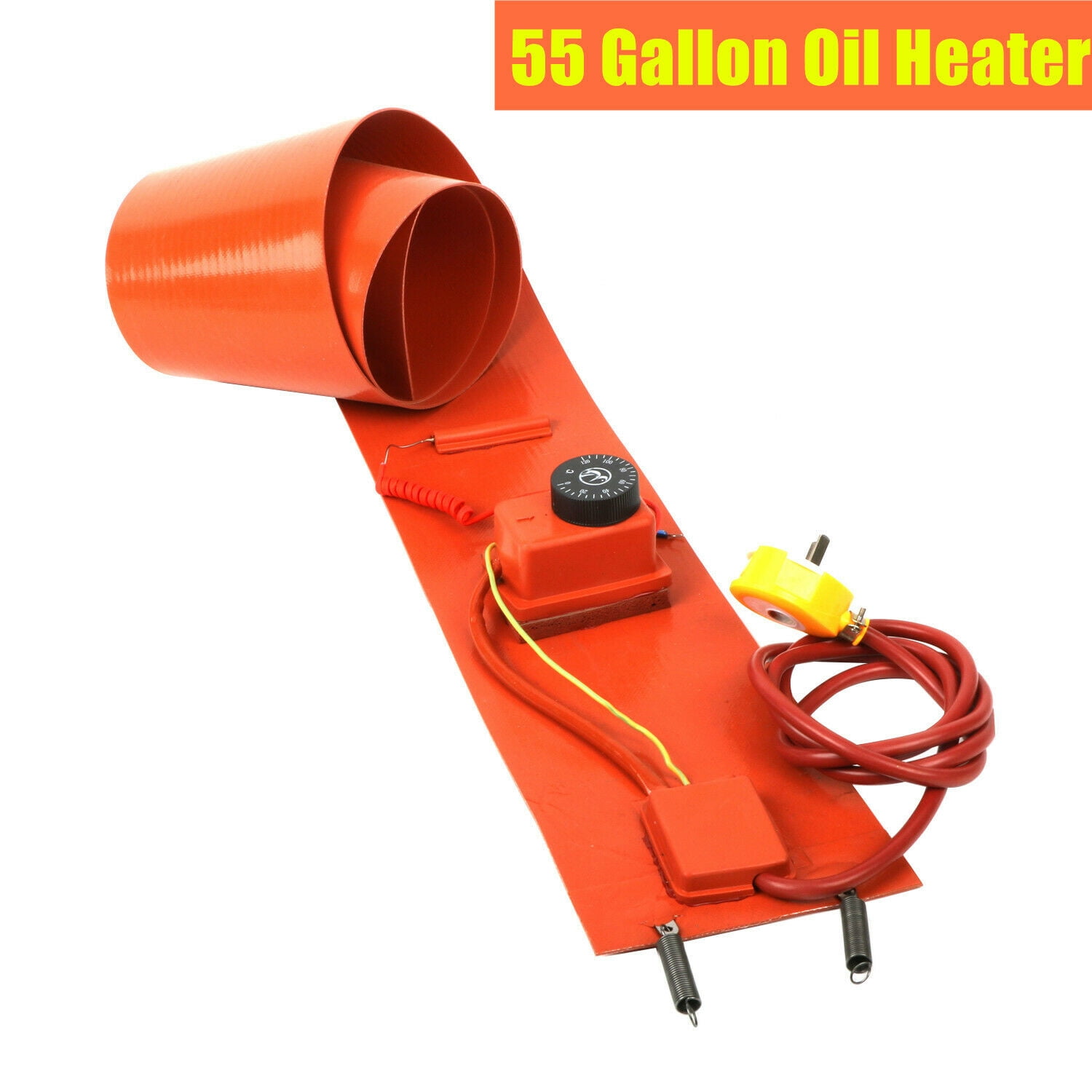 55 Gallon 1000W Silicone Band Drum Heater Oil Biodiesel Metal Barrel