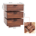 thumbnail image 2 of Buro para Recámara con Giro 360 Grados - Mesita de Noche con 3 Cajones - Mesita Auxiliar Compacta con diseño, 2 of 7