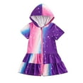 thumbnail image 2 of Quaouag Girls Boys Terry Cloth Swim Cover Up Zip Up Hooded Bathing Suit Coverup Wraps Kids Pool Beach Robe Cover-Up Kimono, 2 of 7