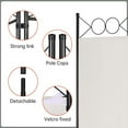thumbnail image 4 of NiamVelo 4 Panel Room Dividers, 6FT Steel Frame Screen Folding Privacy Divider Partition for Home Office Bedroom, Beige, 4 of 7
