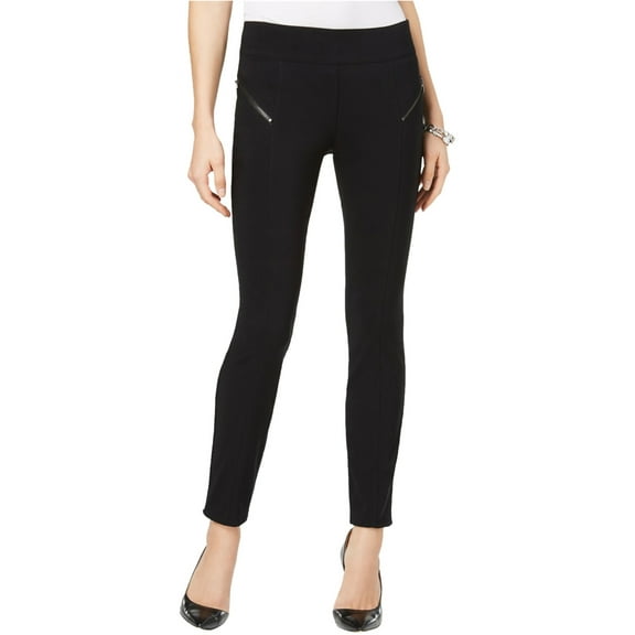 I.N.C Womens Skinny Leg Casual Trouser Pants, Black, 4