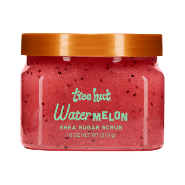Tree Hut Watermelon Shea Sugar Exfoliating and Hydrating Body Scrub, 18 oz.