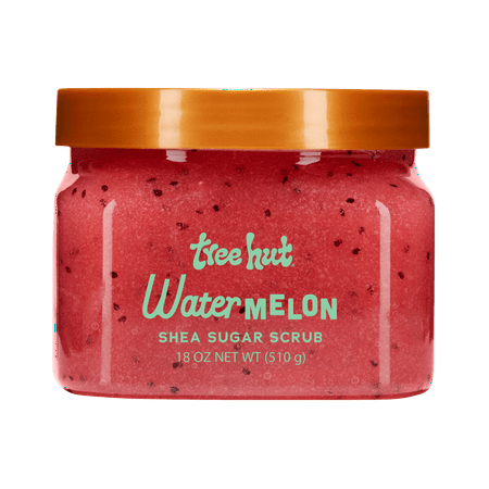 Tree Hut Watermelon Shea Sugar Exfoliating and Hydrating Body Scrub, 18 oz.