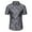 Gray, variant on WREESH Men's Casual Fashion Dress Shirts Turn Down Collar with Short Sleeve Solid Print, Featuring a Stylish Rose Print Design Black