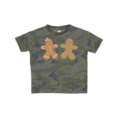 

Inktastic Twin Gingerbread Boy and Girl Co Gift Toddler Boy or Toddler Girl T-Shirt