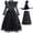 Dress+Cape+Hat, variant on Girls Witch Outfit Halloween Dresses with Cape&Hat, Size 5-6