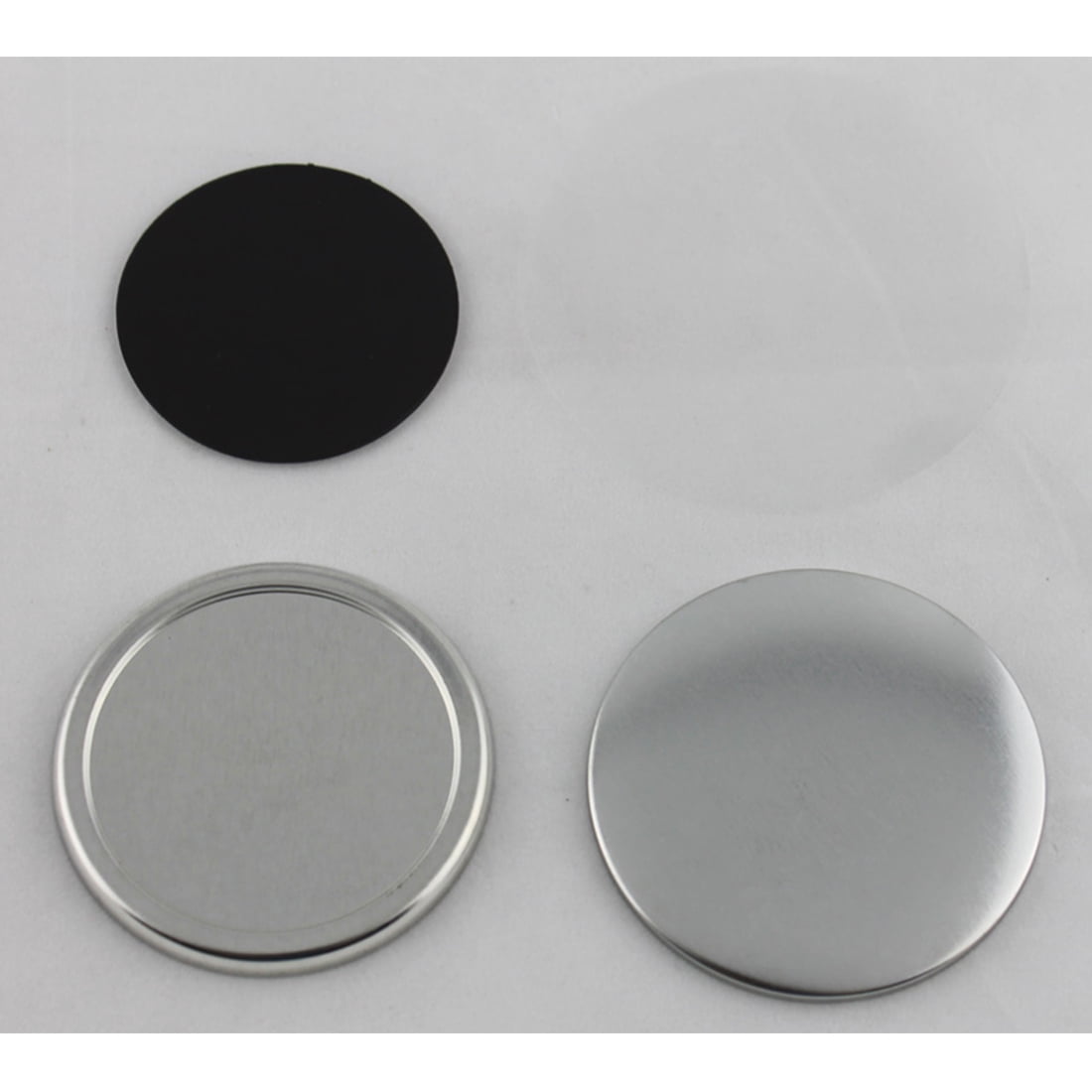 INTBUYING 100set 3in/75mm Rubber Magnetic Button Part Round Badges for DIY