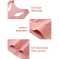 thumbnail image 4 of Women's Cotton Racer Back Tank Tops Cropped Athletic Cami Tanks With Shelf Bra, 2-Packs, 4 of 6