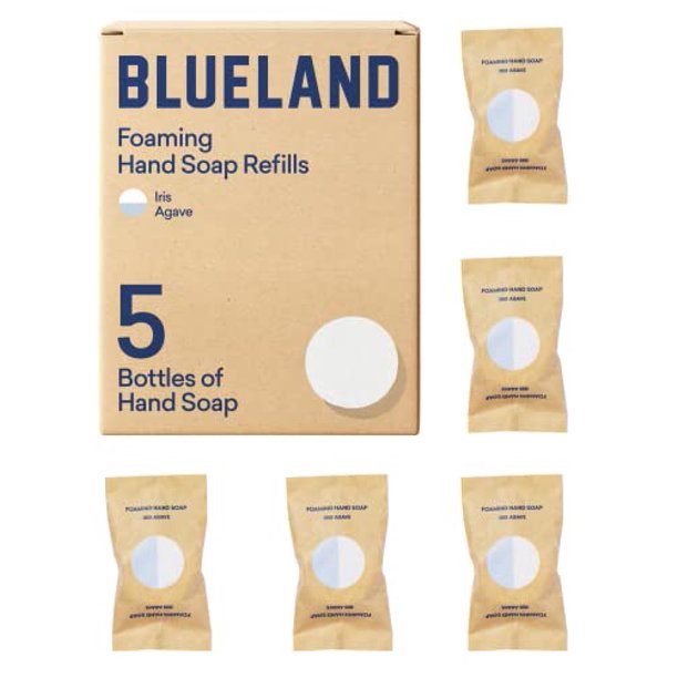 BLUELAND Foaming Hand Soap Tablet Refills 5 Pack Eco Friendly
