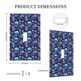 thumbnail image 3 of Disketp Blue Flower Skull Decorative Light Switch or Outlet Wall Plate with Safety Cover-Style T, 3 of 6