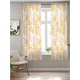 thumbnail image 2 of Yellow Flowers Curtains 72 Inch Length, Sheer Curtains for Bedroom Living Room Window Watercolor Summer Botanical Floral Rod Pocket Voile Drapes Kitchen Curtains Small Half Window 52"x72" 2 Panels, 2 of 6