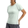 thumbnail image 5 of Guluxicc Women Workout Tops Short Sleeve Seamless Athletic Shirts Yoga Gym Sports Breathable Tees, 5 of 6
