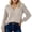 Beige, variant on Ediodpoh Solid Color Long Sleeve Knit Sweater with Hollow Out Yoke Design Soft Knit Tops for Women for Comfortable Pullover Casual Brown XXXL