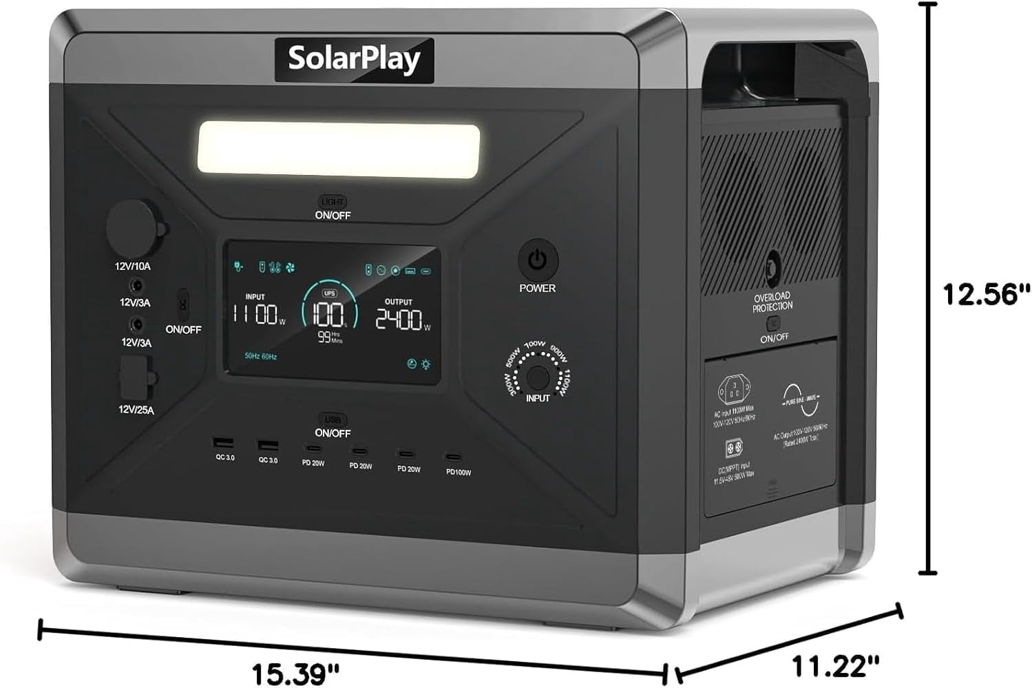 Clearance! Solarplay Q2501 Power Station 2160Wh 2400W LiFePO4