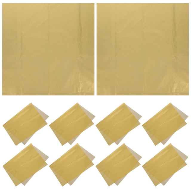ETHZZLE 50Pcs Ultra Thin Golden Tissue Paper for Elegant Present Wrapping and Floral Crafting