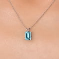 thumbnail image 3 of Gem Stone King 14K White Gold Ice Blue Topaz Pendant Necklace for Women | 2.65 Cttw | Gemstone November Birthstone | Octagon 9X7MM | With 18 inch Chain, 3 of 6