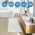 thumbnail image 4 of Nestl Bathroom Rugs, Machine Washable Bath Mats For bathroom Floor Rugs, Nonslip Backing Rubber Bath Rug, White, 4 of 6